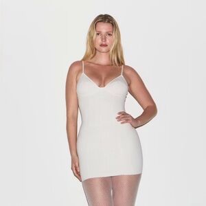 NWT Skims Cotton Shapewear Slip in Marble Size Large